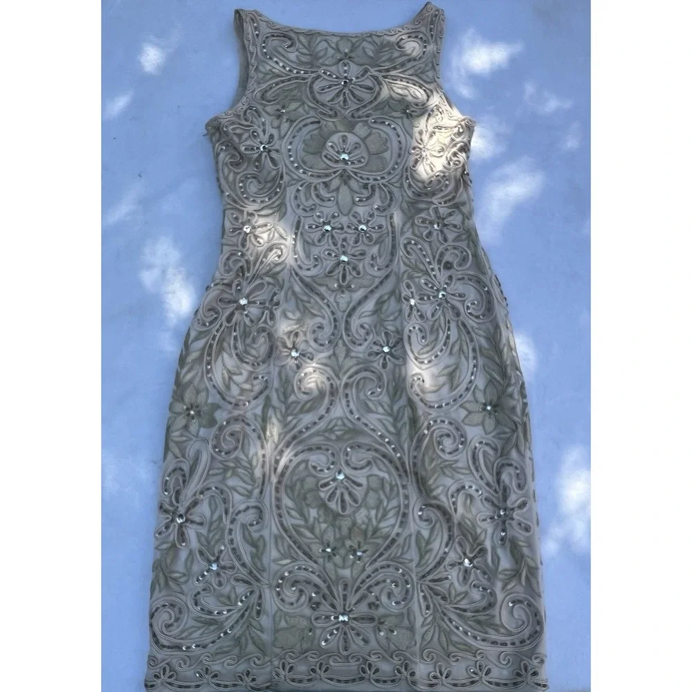 sue wong nocturne beaded formal dress Vintage Sue Wong Silk Beaded Embroidery Dress